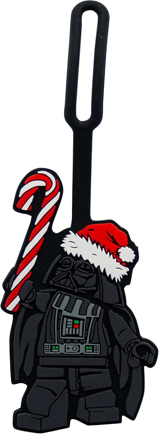 LEGO Star Wars Bag Tag - Holiday Darth Vader (52478) for Christmas, Tag, Silicone Luggage Tag, Bag Charm