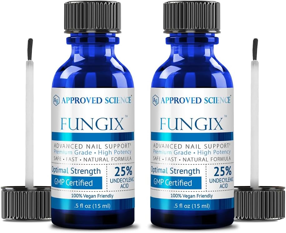 Fungix - Undecylenic Acid & Tea Tree Oil - Serum for Fingernail and Toenail Care - Infused with Essential Oils - Nail Appearance Support - Pack of 2