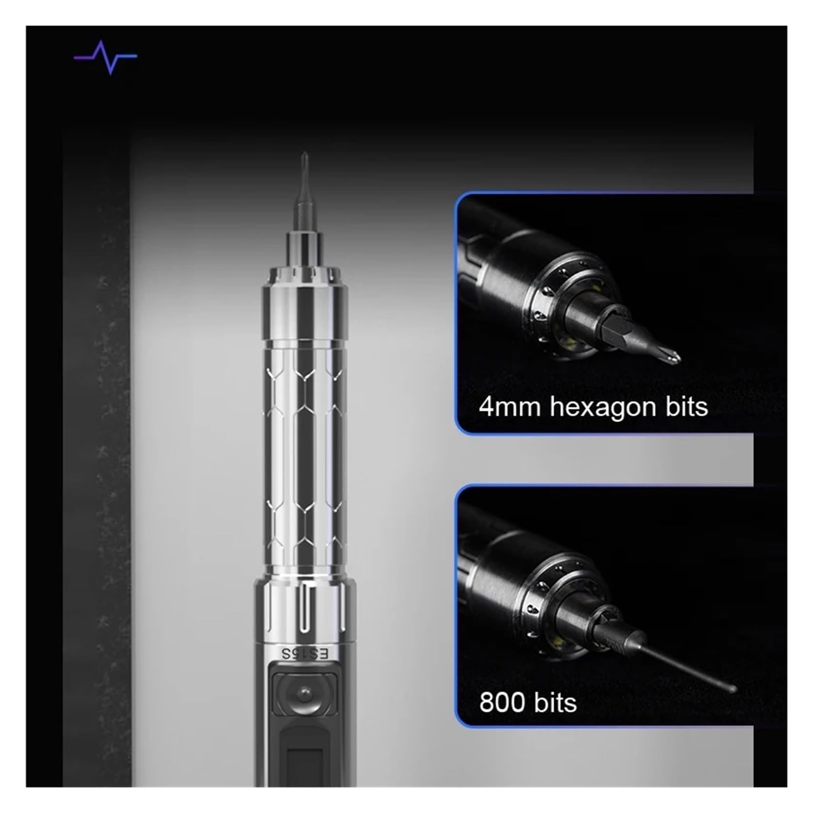 Wkrętak elektryczny – akumulatorowy sterownik zasilający USB z oświetleniem roboczym LED i 24-częściowym zestawem bitów, wielofunkcyjne narzędzie do majsterkowania i użytku domowego