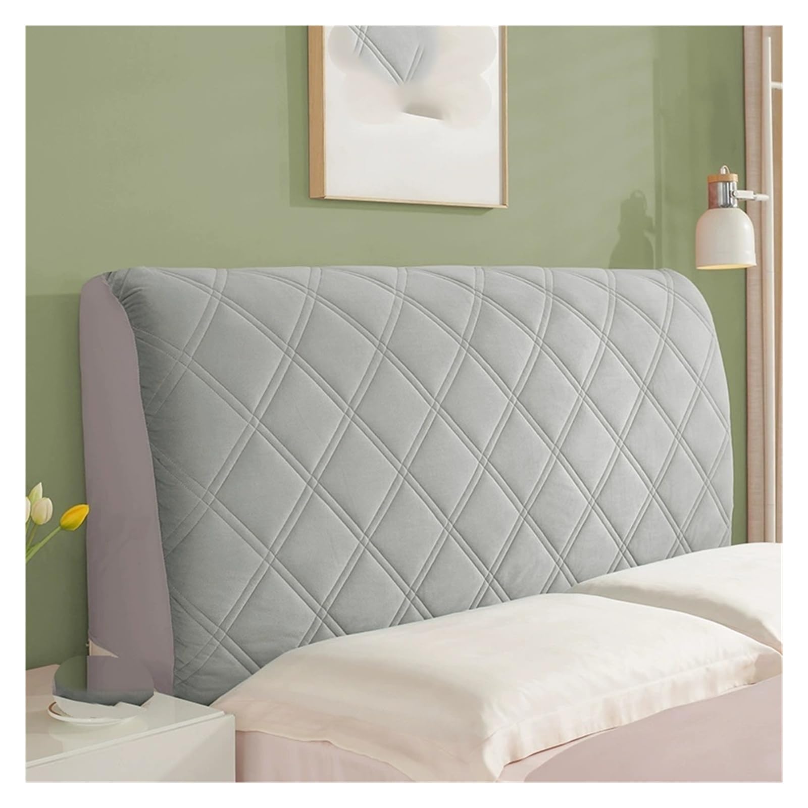 ECPGPMDLDT Stretch Bed Headboard Bed Head Cover Slipcover Backrest Cover Headboards Beds Cover Protective Universal Dustproof(J,160CM)