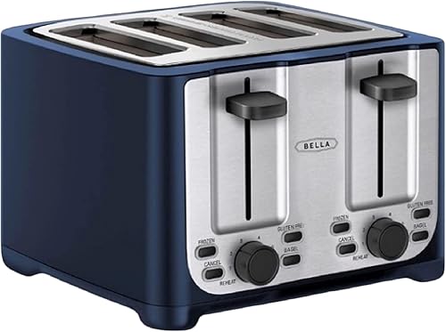 Vista 12 de BELLA Tostadora de 2 rebanadas con apagado automático - Ranuras extra anchas y bandeja de migas extraíble y función de cancelar, descongelar