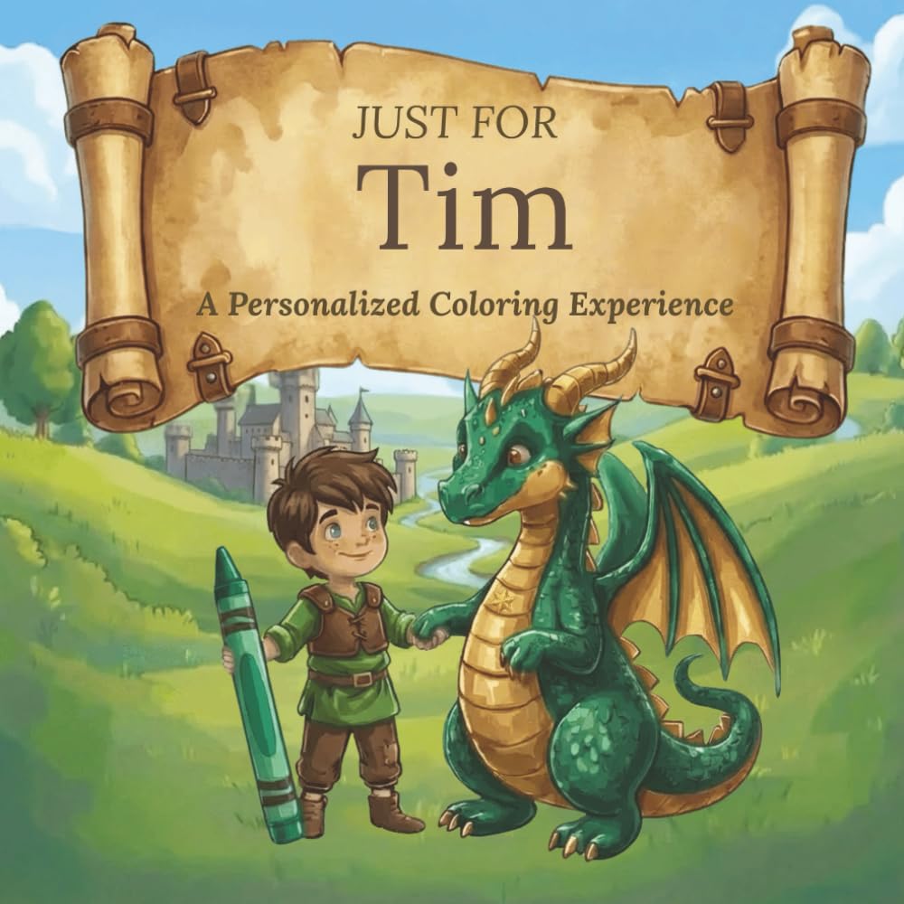 Just for Tim: A Personalized Coloring Experience: 50 total coloring pages | 28 coloring pages featuring Tim’s name | 22 coloring pages themed for boys (Personalized Coloring Book Series)