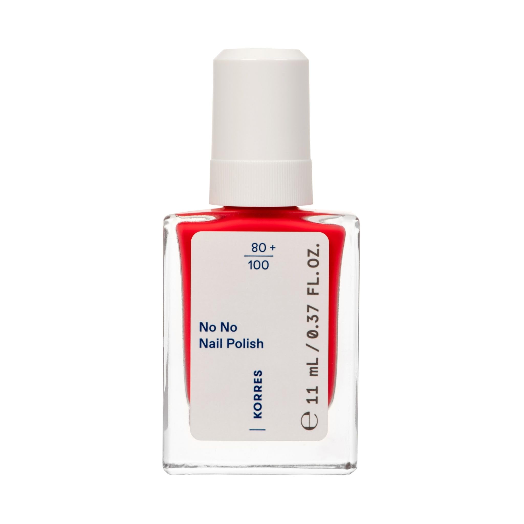 KORRES No No Nail Polish 45 True Coral: esmalte de uñas vegano 10-Free con efecto gel, alto poder cubriente y brillo brillante, resistente a las grietas, 11 ml con descuento