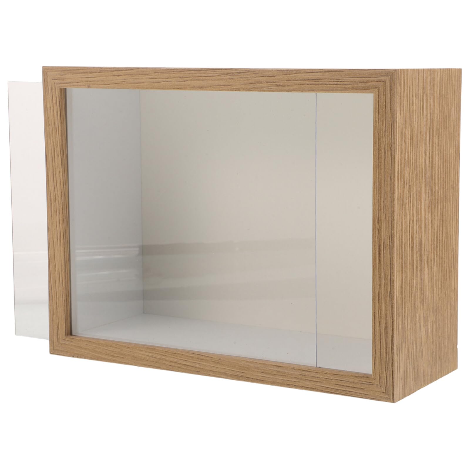 SHINEOFI Cornice Tridimensionale con Pannello Scorrevole in Mdf e Acrilico per Esposizione di Fiori Secchi e Oggetti Artigianali, per Decorazioni da e DIY
