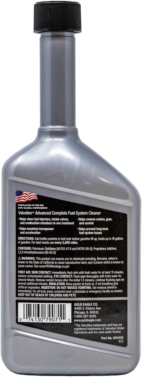 Valvoline Advanced Complete Fuel System Cleaner, 12 oz | Cleans fuel systems while helping improve performance and fuel economy.