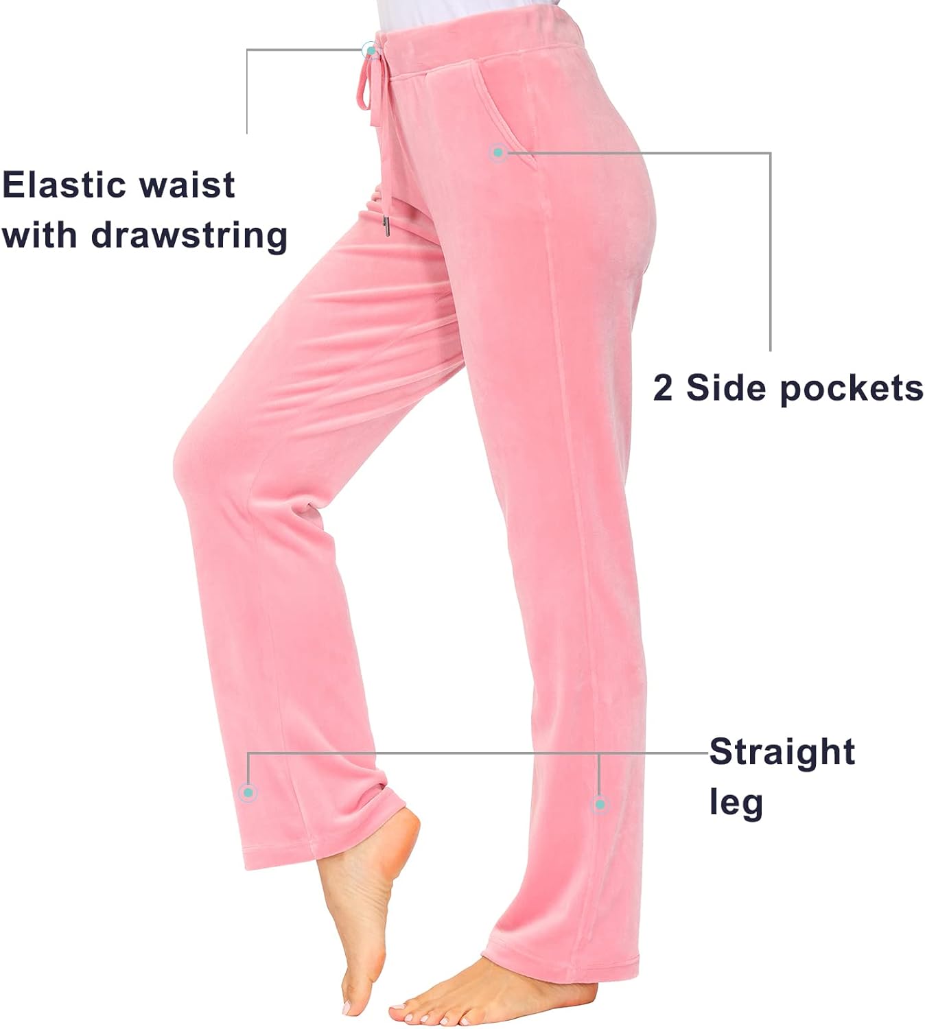 ANOTHER CHOICE Velour Tracksuit Women 2 Piece Zip-Up Velvet Sweatsuits Hooded Soft Jogging Set - Image 6