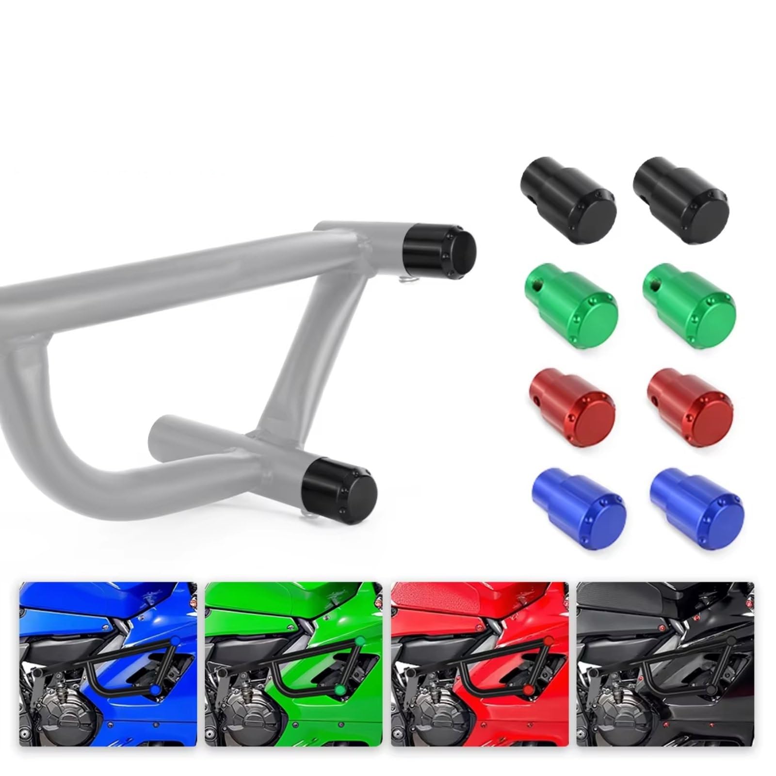 Barra Protección Lateral Compatible Con Yamaha Para YZF-R7 2021-2025 Jaula Choque Acero Para Motocicleta Protector Motor Barra Carretera Piezas Parachoques