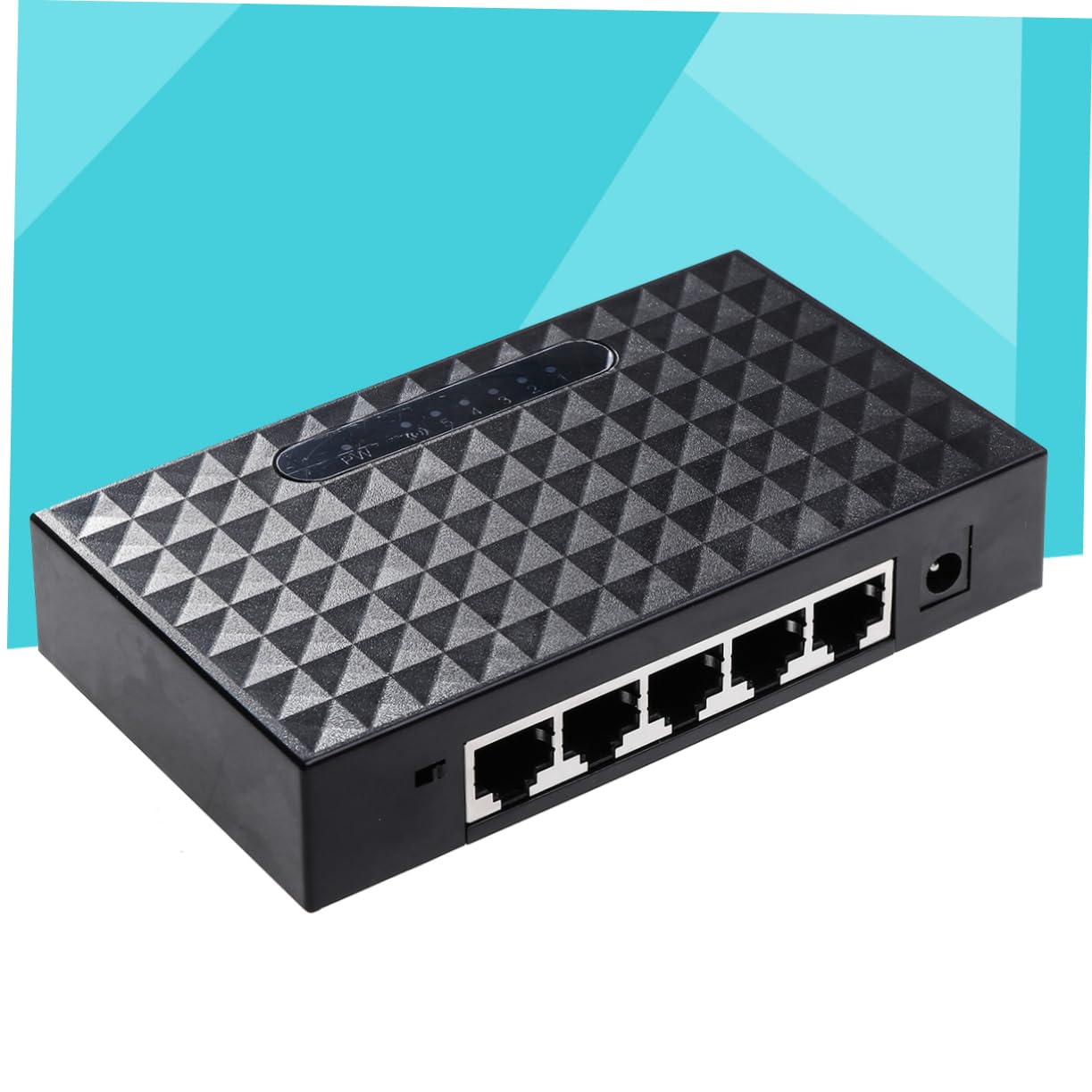 KICHOUSE Port Gigabit Splitter Adapter Network Hub for Desktop Intelligent Recognition Compatible with Devices US Plug