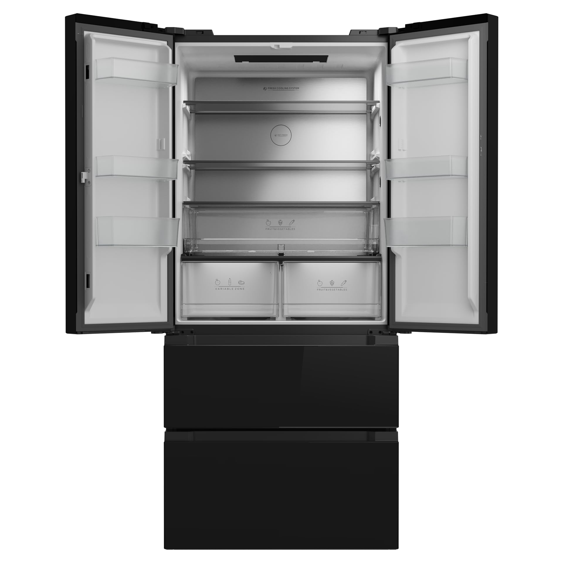 Teka Frigorífico French Door Libre Instalación, Motor Inverter, IonClean, LongLife No Frost, FlexZone, Fresh Box XXL, Iluminación LED, 516 Litros, Modelo RFD 77825 GBK EU