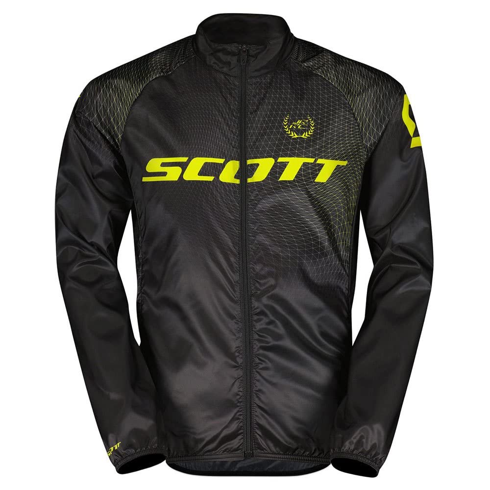 Scott RC Pro Junior Kinder Fahrrad Windjacke schwarz/gelb 2026: Größe: XL (164)