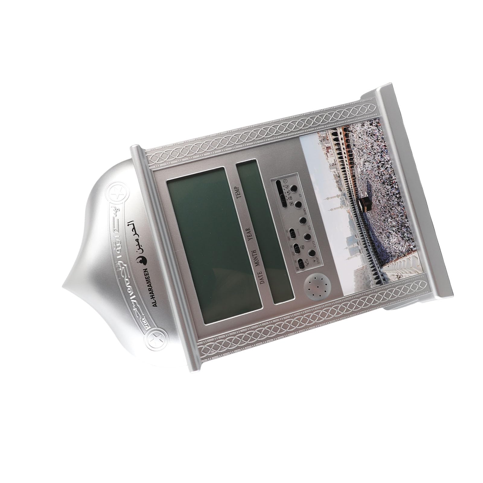 Reloj Azan Digital con Calendario (Plata)