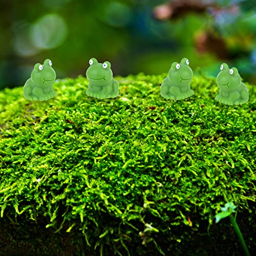 40 Pcs Cute Frog Miniature Figurines Resin Mini Frogs Moss Micro Landscape Blue-Eyed Frogs Animals Model Diy Craft Accessories For Home Garden Party Frog Cake Topper Decorations #TOP6
