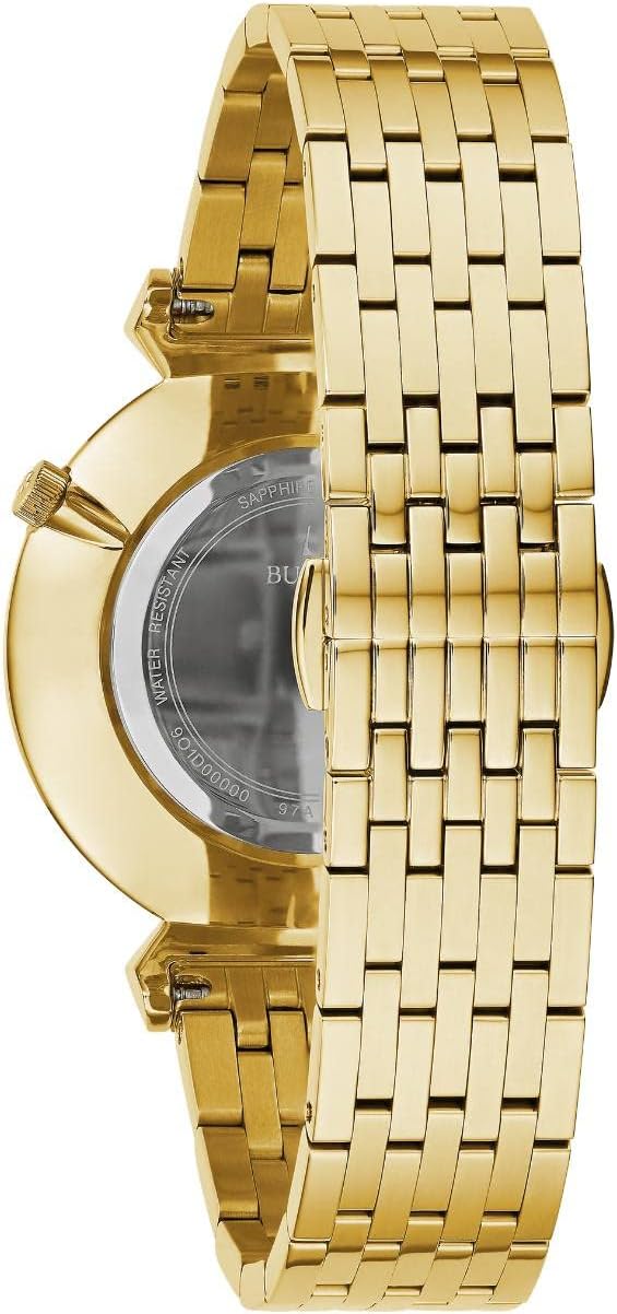 Bulova Mens Regatta Quartz Gold-Tone Stainless Steel Bracelet