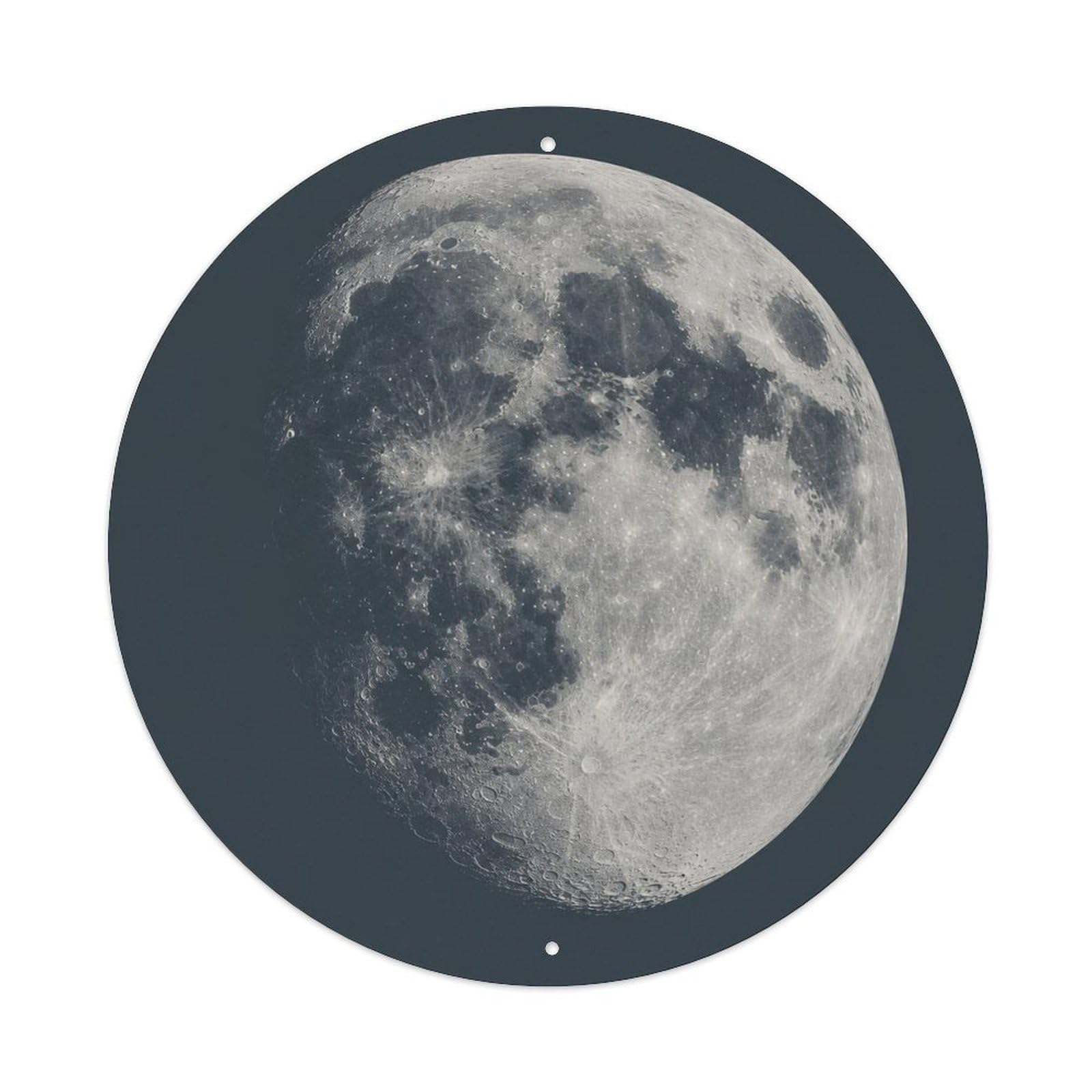 Celestial Gibbous Moon Phase Deep Space Starscape Metal Tin Sign