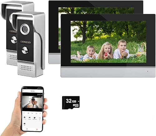 Miniatura 14 de ANJIELO SMART Sistema de video portero con cable, WiFi 1080P monitor táctil a color de 7 pulgadas, sistema de portero de video cámara con detección
