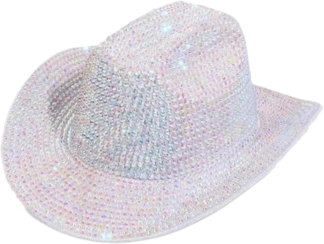 Unisex Sequins Cowboy Hats Party Stage Performance Bride Hats