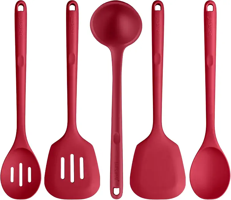 U-Taste Silicone Cooking Utensil Set Kitchen Tools (5pcs, Red)
