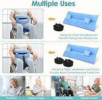 Vista 2 de Correas de seguridad para cinturón de seguridad para silla de ruedas, arnés de pecho para silla de ruedas para adultos, cinturón de seguridad