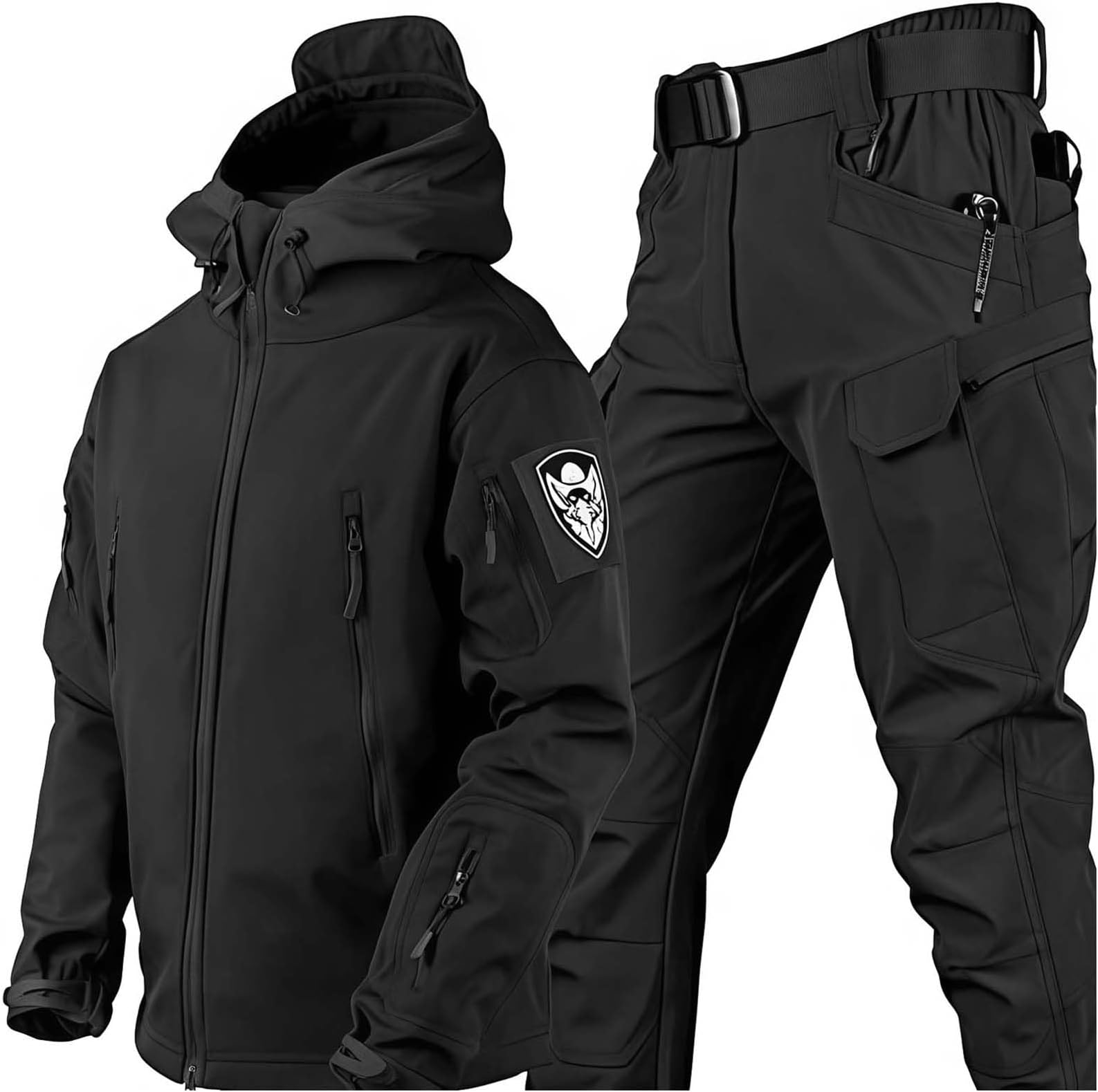 Military Soft Shell Suits, Men's Tactical Jacket And Pant, Waterproof Army Combat Suit Sets, Waterproof Camo Uniform