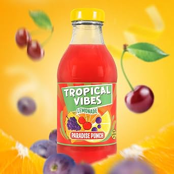 Tropical Vibes Lemonade Paradise Punch Drink, Exotic Flavours, Refreshing Summer Drink, Pack of 15