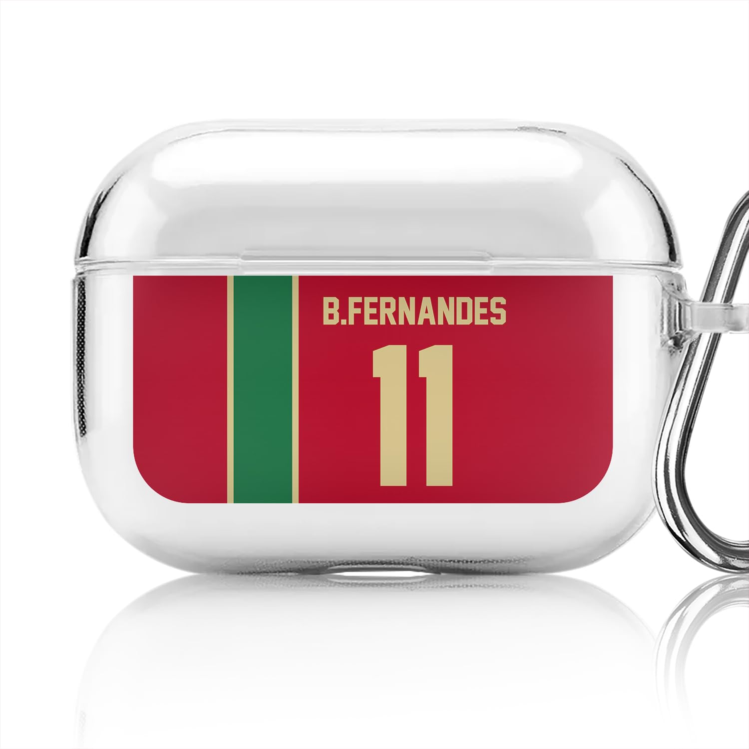 Stylizedd Designer Classic Clear printed Case for Apple AirPods Pro 2nd Generation Thin Transparent Cover - Football Team - Portugal, Player Name - B.Fernandes