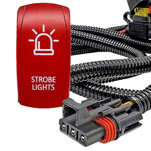 Miniatura 3 de Kit de cables de enchufe de barra de bus de potencia con interruptor basculante de encendidoapagado para luces estroboscópicas compatible con