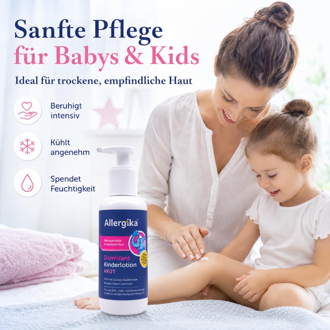 Kinderlotion AKUT 200 ml I mit Pharma Perle Duschgel (2x) | Akutpflege mit Polidocanol, Glycerin, Nachtkerzenöl und Panthenol für trockene, empfindliche Kinderhaut
