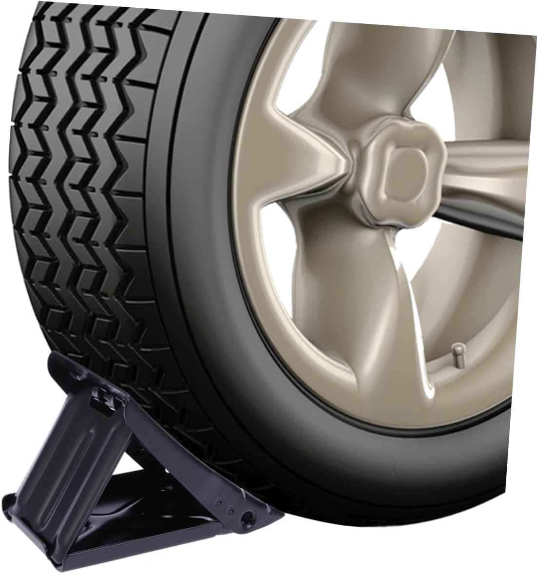 2pcs Black Tire Triangle Pad Durable Control Tool for Cars and Trucks Heavy Duty Non Slip Design for Maximum Grip