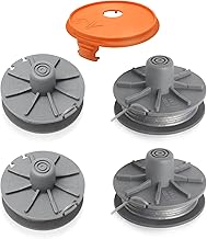 Spool Wire Cutting Edging Compatible with 5307-20, Replacement Spool Suitable for Gardena Art 8846,8847,8848,9805,9806,9807,9808,9809,9827,9870,9872,9874, Ø1.65 mm 20 1 m 4 Coil+1 Lid)