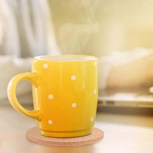 Miniatura 7 de Juego de 80 posavasos de corcho para bebidas absorbentes de 4 pulgadas, juego de posavasos redondos resistentes al calor, tapete de bar