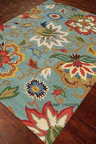 Image of Carpet Mahal Handmade Handwoven Tufted Made of 100% Soft Blended Wool Export Quality Carpets with 1 Inch Thickness (8x10 Feet) Color Multi