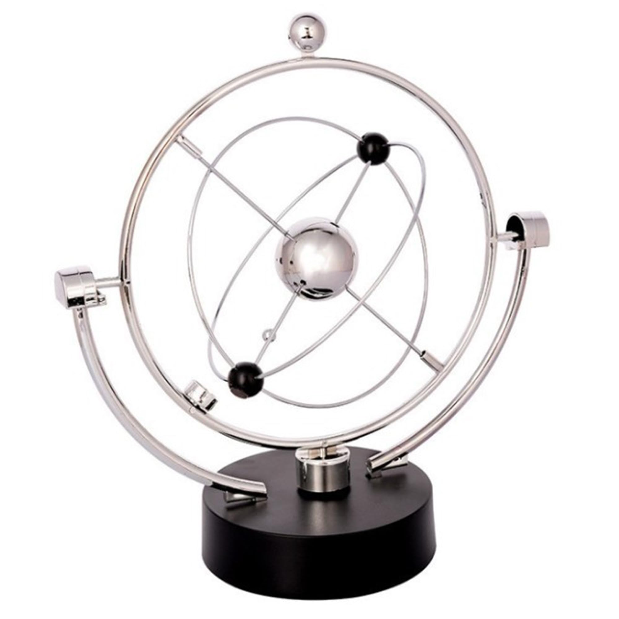 XUBX Classic Newton Cradle Balance Balls, Metal Balance Ball Art in Motion Toy with Stainless Steel Frame and Plastic Base, Educational Toy for Desk, Adults Physics Science Pendulum Ornaments-2