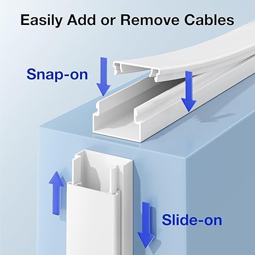 Miniatura 2 de Delamu Ocultador de cables, cubiertas de cable para cables en la pared, cubiertas de alambre para cables en la pared, ocultador de cables de TV para