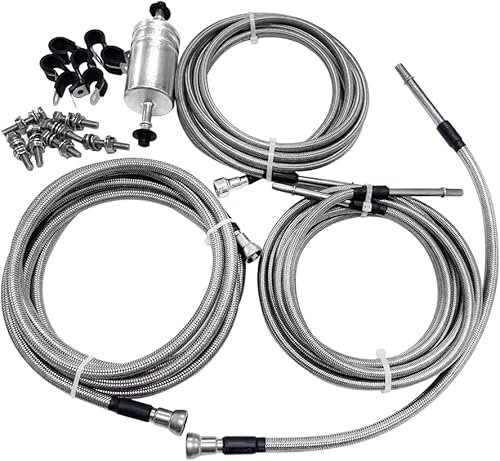 Miniatura 2 de Autoutfit Línea de combustible de PTFE trenzada de acero inoxidable flexible 819-840 compatible con modelos seleccionados ChevroletGMC 1999-2003 OEM