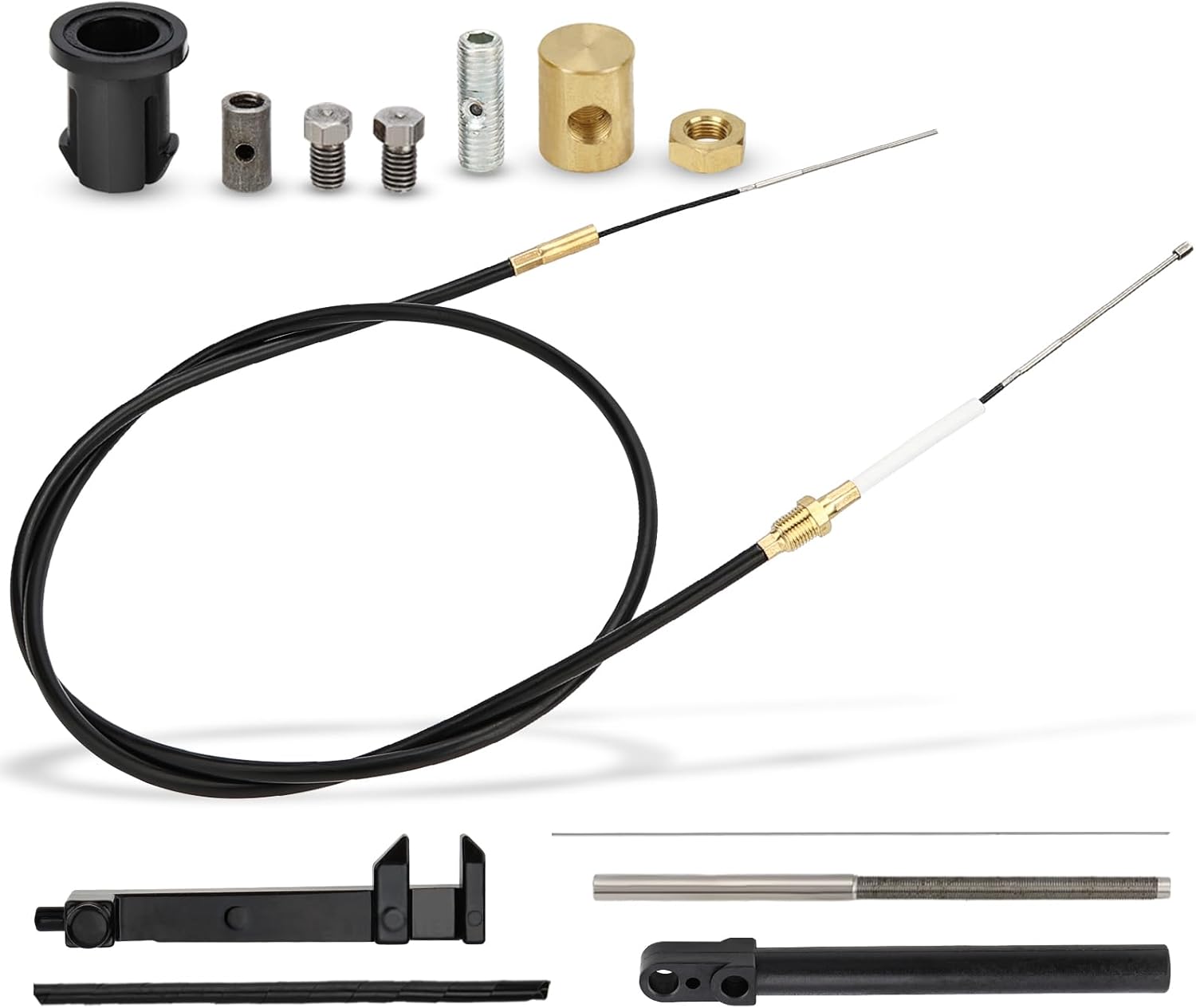 865436A02 Lower Shift Cable Kit Compatible with MC-I MR Alpha 1978 & newer, Alpha One Gen I 1983-1990, One Gen II 1991-2016 Replace 19543A10 19543A8