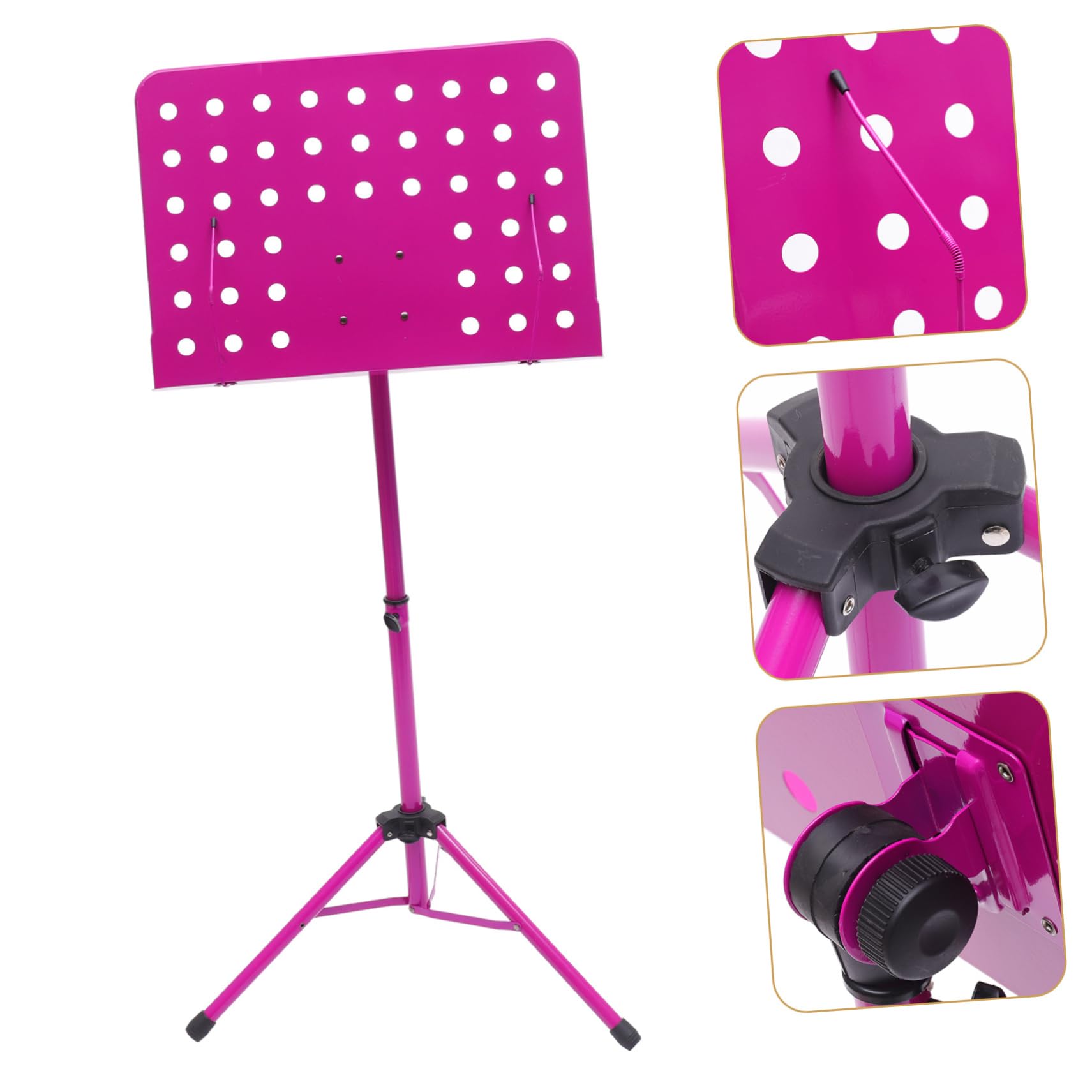 ibasenice Support De Partitions Pliable Aluminium Et Avec De Transport Couleur Aléatoire Pour Musiciens De Guitare Violon Et Saxophone