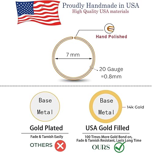 Miniatura 37 de LUCKYJEWUS Small Thin Gold or Sterling Silver Nose Ring Hoop for Women, Tiny Nose Piercing jewelry