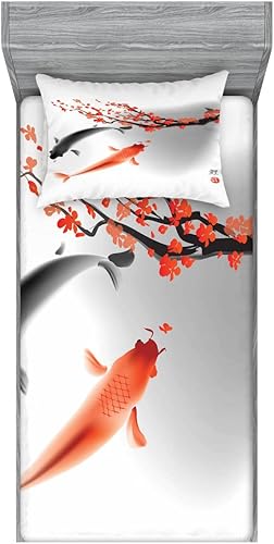 Miniatura 51 de Ambesonne Juego de sábanas bajeras y fundas de almohada, dibujos de aviones antiguos, vuelos clásicos con fechas, estilo vintage, diseño nostálgico,