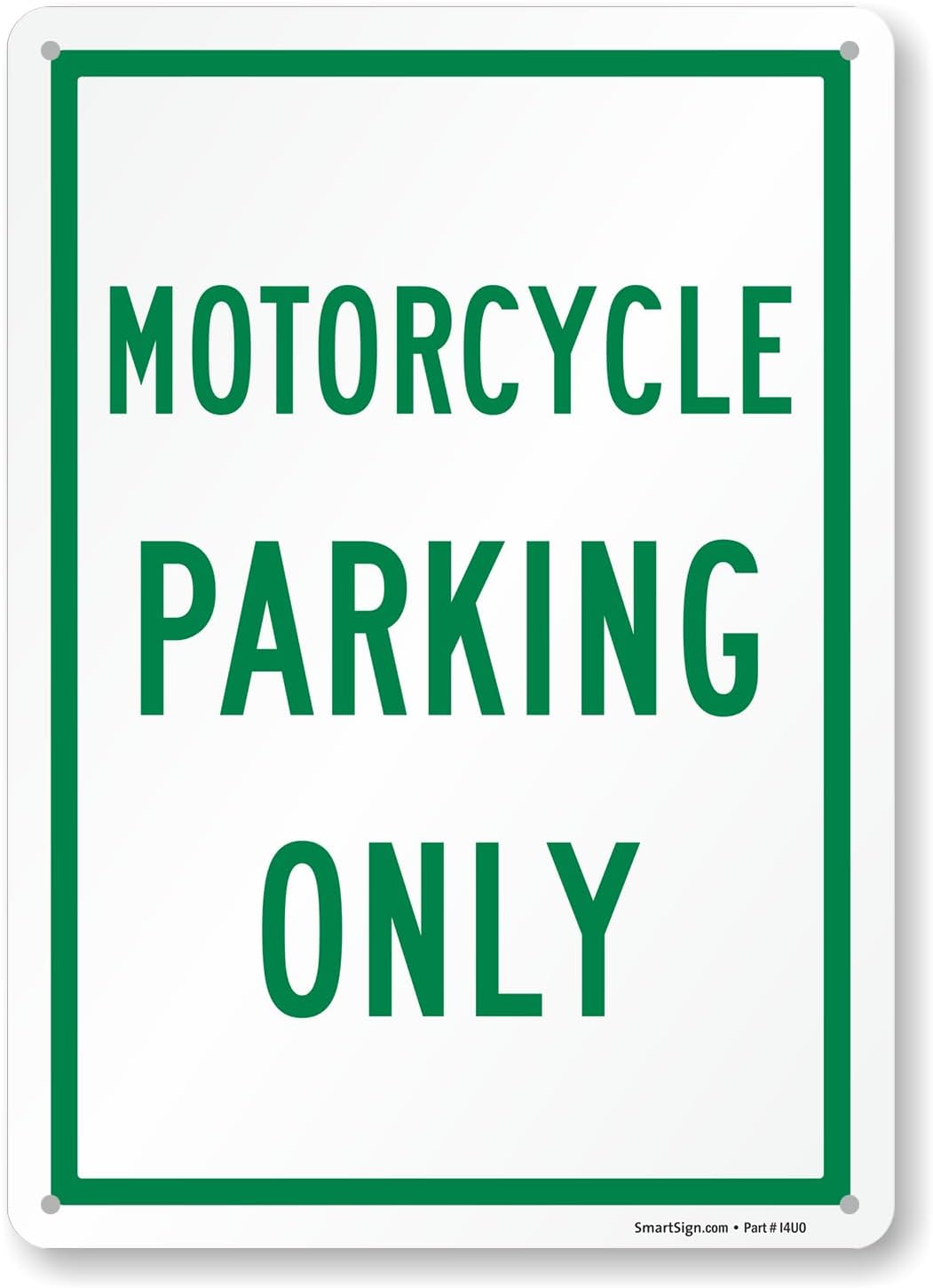 Amazon.com: SmartSign Motorcycle Parking Only - 10