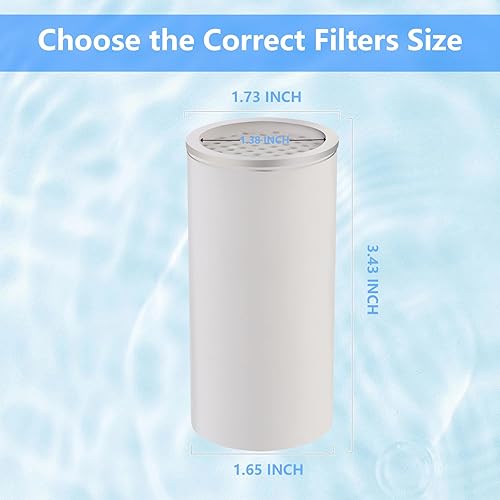 Miniatura 7 de Cabezal de ducha filtrado, cabezal de ducha de lluvia de alta presión de 8 pulgadas, giro ajustable de 360, 3 patrones de pulverización, combo de