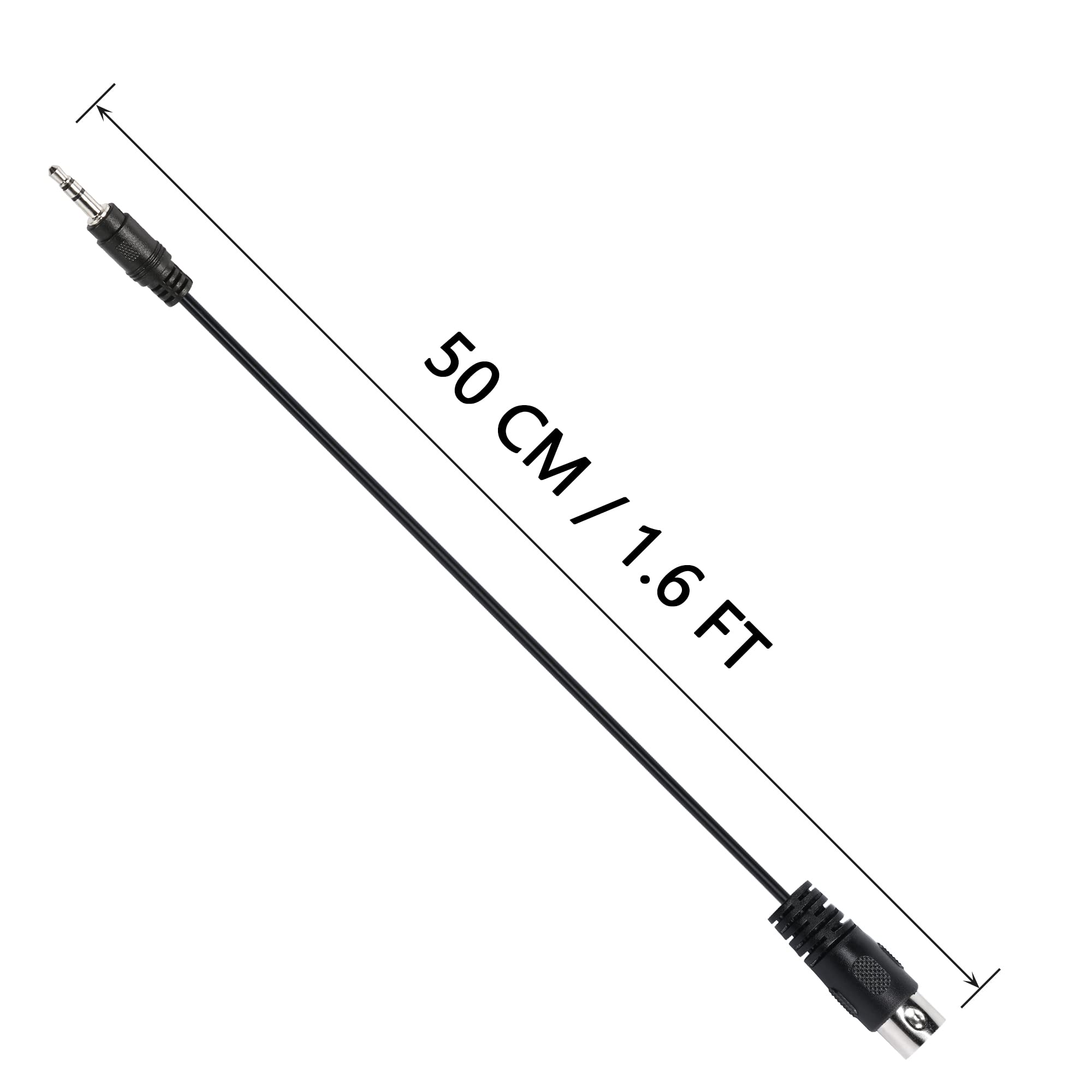MEIRIYFA Cavo audio TRS a 5 pin DIN MIDI a 3,5 mm, 3,5 mm (1/8 in) TRS stereo femmina a 5 pin DIN maschio, adattatore per amplificatori, sistemi audio HI-FI