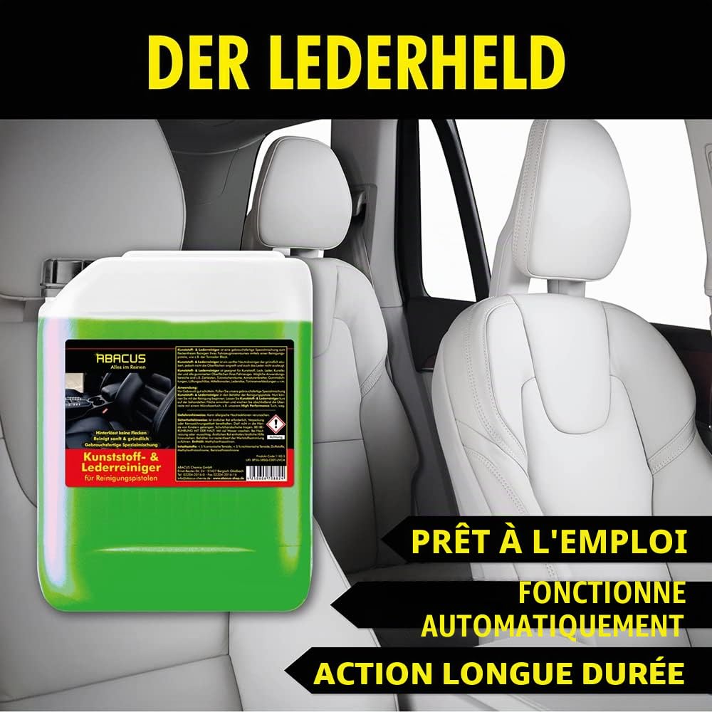 Kit de nettoyage ABACUS Tornador - 1x 5 litres ALCATO + 1x 5 litres KULETO + 1x 5 litres POTETO - nettoyant prêt à l'emploi pour pistolets de nettoyage (7361)