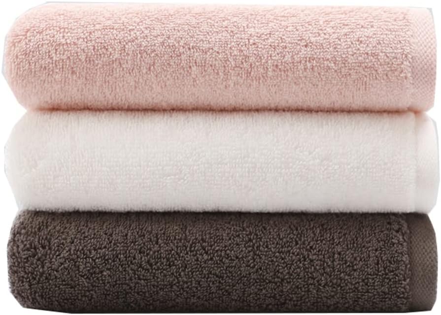 Cotton Towel wash Your face Household Soft Water Absorption Fast Dry Lovers Men and Women's 3 Clothes(B 3PS)
