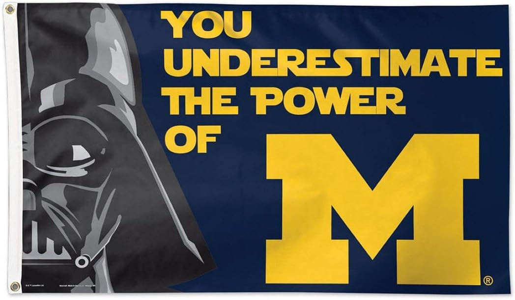 WinCraft NCAA University of Michigan 15922215 Deluxe Flag, 3' x 5'