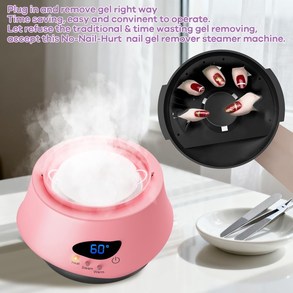 Dissolvant de vernis à ongles électrique portable pour usage domestique et en salon (rose, 1)