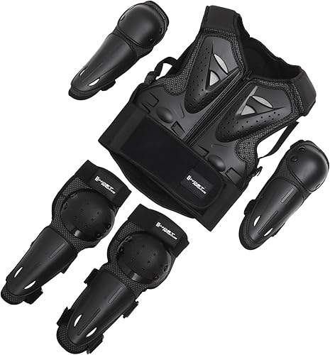 Equipo de protección para niños, chaleco de protección para niños, rodilleras para niños, rodilleras para motocicleta, equipo de protección, chaleco