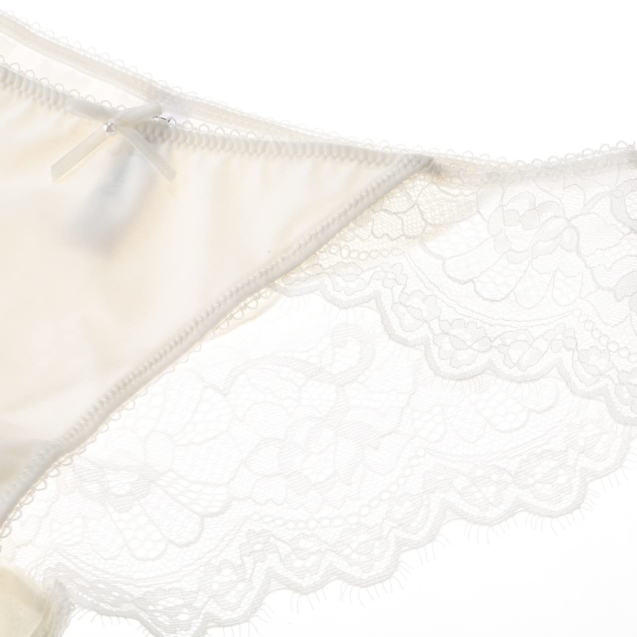 Reggiseno a Mezza Coppa Sottile con Spalle Volanti Piccole Reggiseno da Donna Sexy con Petto Piccolo in Pizzo Arricciato (Color : White, Size : 70C)