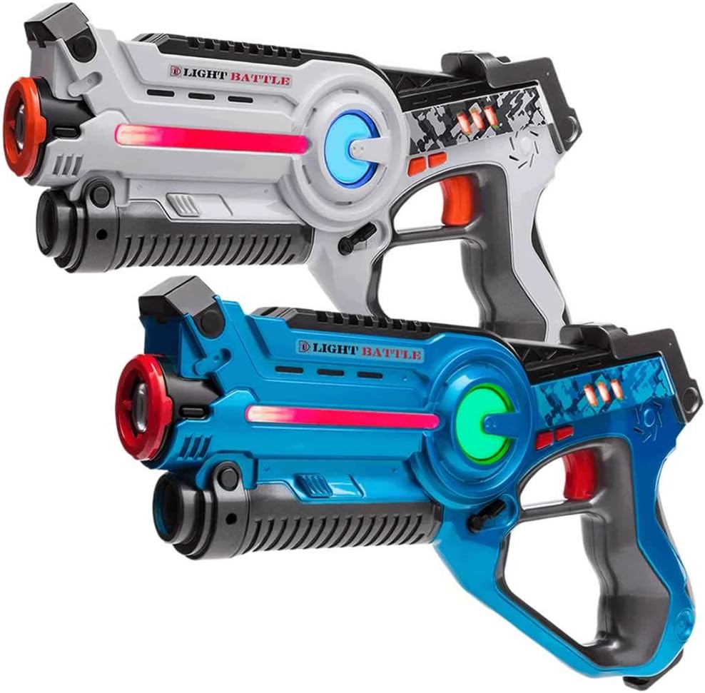 Light Battle Active laser gaming set - 2 Laser Tag guns for kids (blue, white) - LBAP10234D