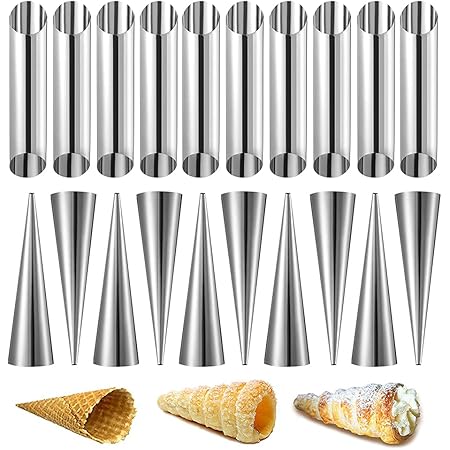 Stampini Cannoli Tradizionali In Alluminio Antiaderente - Set Da 25 Pezzi Per Dolci Fatti In Casa - Foto 6