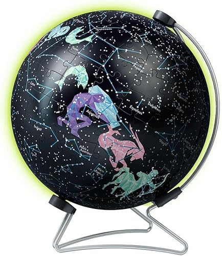 Miniatura 2 de Ravensburger Puzzle-Ball Starglobe with Glow-in-The-Dark Edition 180 Piece 3D Jigsaw Puzzle for Kids 11544 - Easy Click Technology Means Pieces Fit
